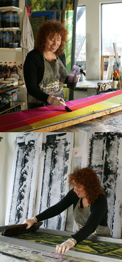 Su at work in the studio